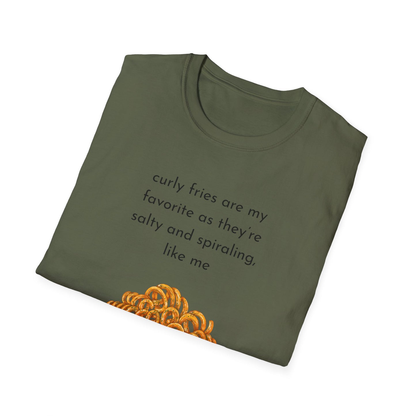 Curly Fries Lover Unisex T-Shirt - Funny Foodie Tee, Gift for Foodies, Cook Apparel, Casual Everyday Wear, Food Humor Shirt