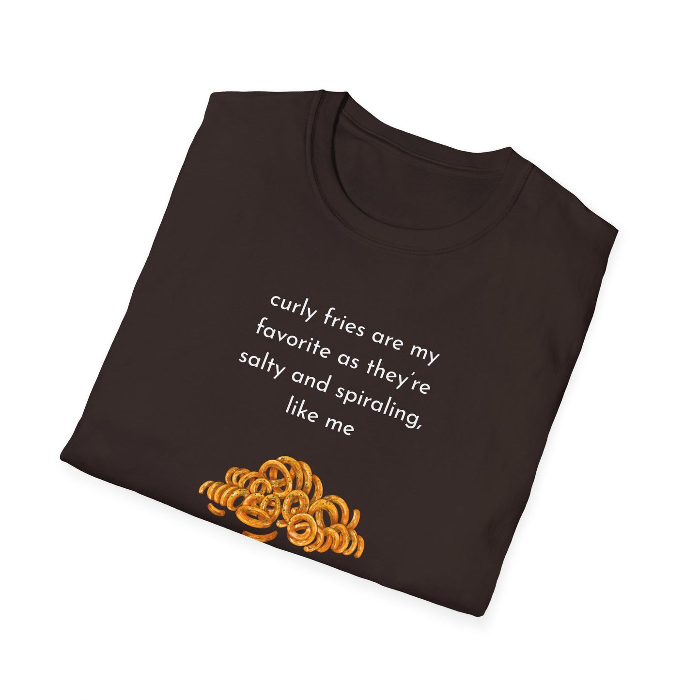 Curly Fries Lover Unisex T-Shirt - Funny Foodie Tee, Gift for Foodies, Cook Apparel, Casual Everyday Wear, Food Humor Shirt