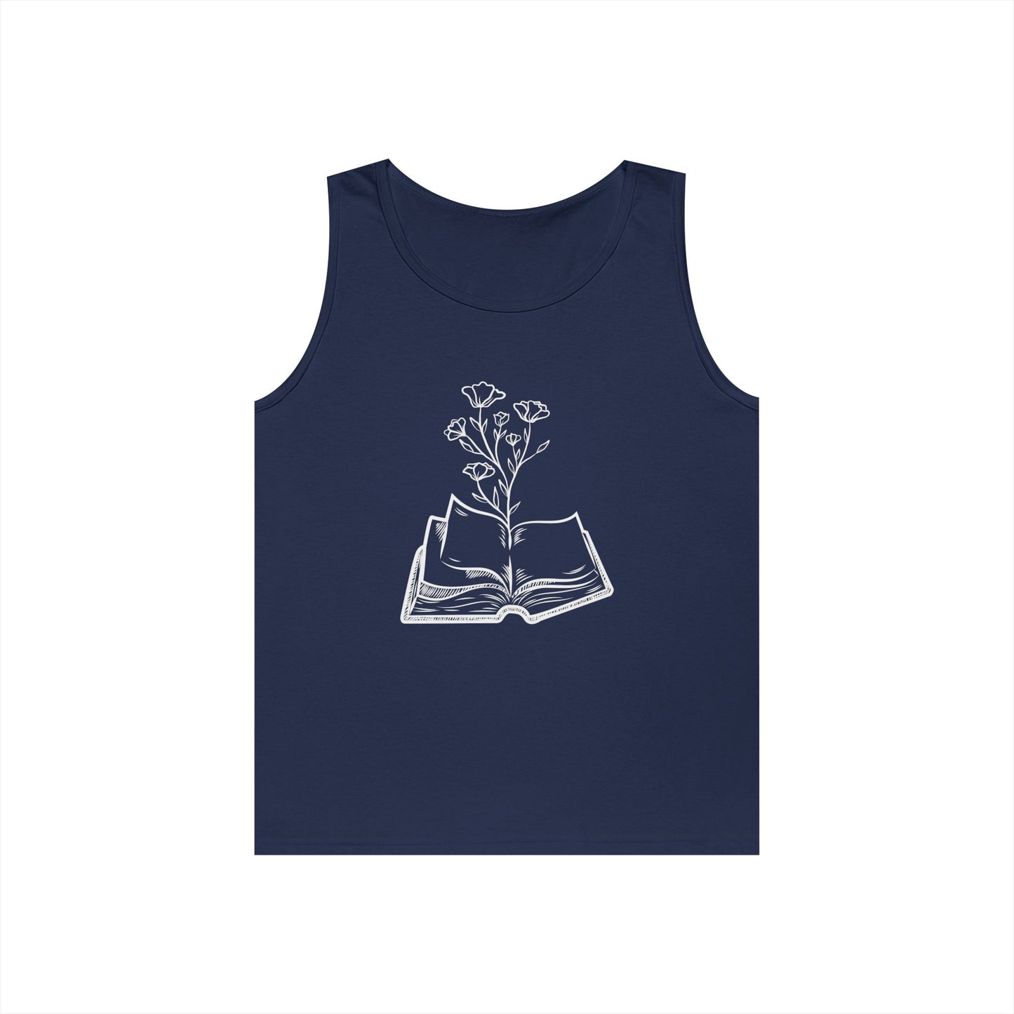 Book Lover's Unisex Cotton Tank Top, Literary Apparel, Reader Gift, Summer Wear, Bookish Clothing