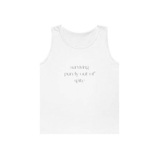 Inspirational Unisex Heavy Cotton Tank Top, Casual Wear, Motivational Gift, Summer Style, Workout Clothing, Fitness Apparel