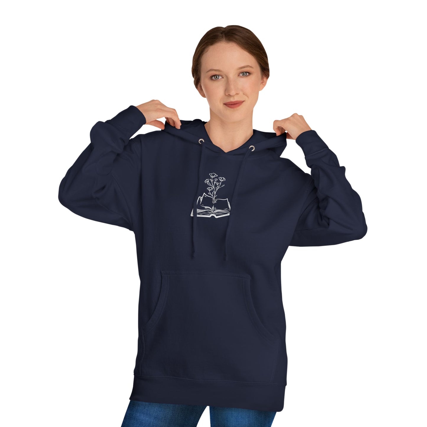 Cozy Book Lover's Hoodie - Perfect for Readers, Gift for Bookworms, Literary Sweatshirt, Casual Wear, Plant Enthusiast