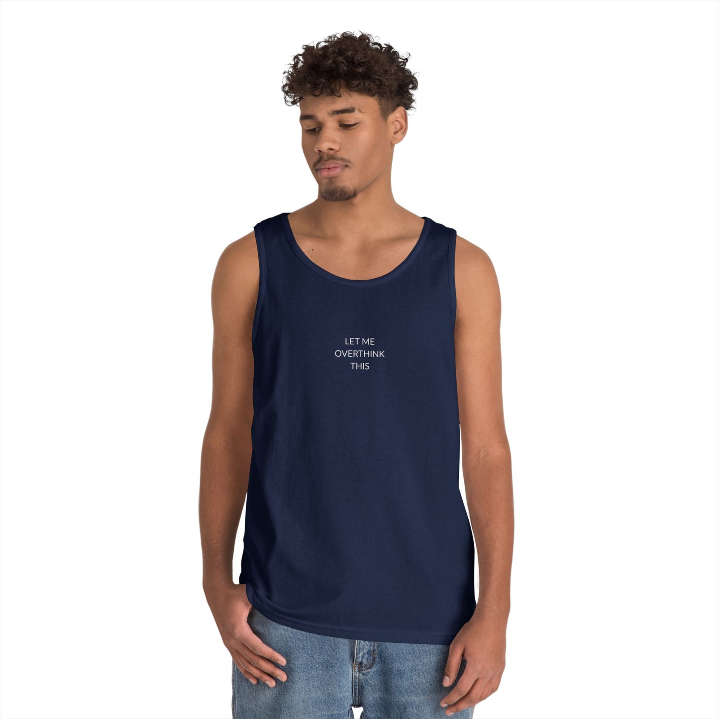 Let Me Overthink That Unisex Heavy Cotton Tank Top - Casual Summer Wear, Gift for Thinkers, Relaxed Fit