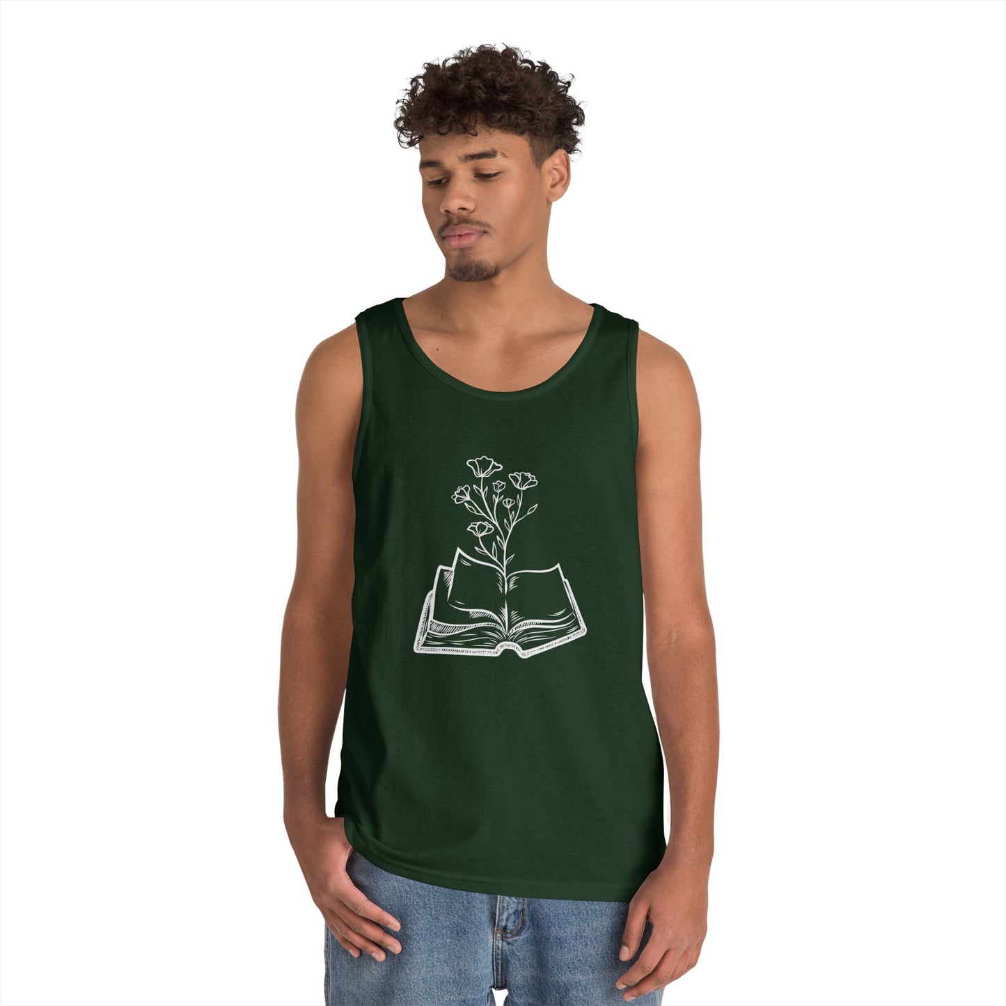 Book Lover's Unisex Cotton Tank Top, Literary Apparel, Reader Gift, Summer Wear, Bookish Clothing