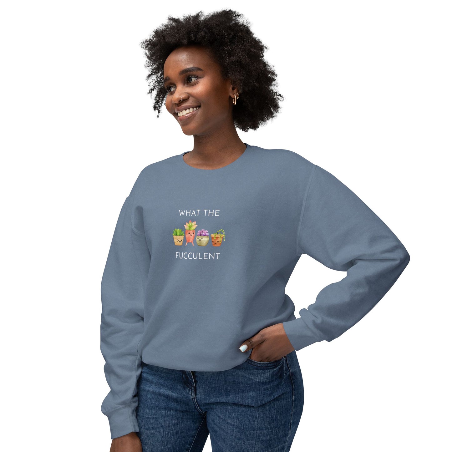 Playful What the FUCCULENT Sweatshirt for Plant Lovers | Cozy Gift for Birthdays, Housewarming, Spring Celebrations, Casual Wear, Funny Gift